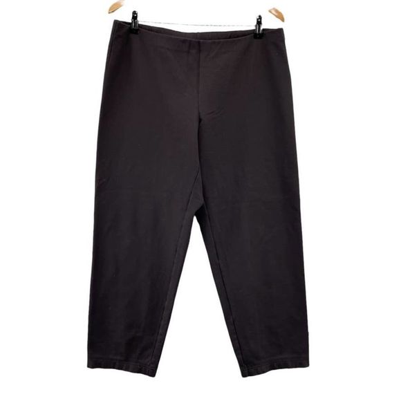 Eileen Fisher Black Straight-Leg Trousers - Picture 2 of 7